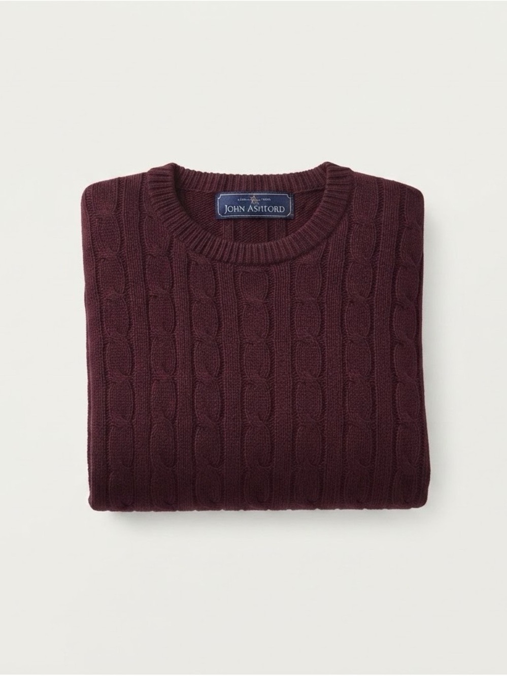 John Ashford Cotton Cable Knit Sweater